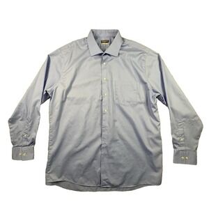 Van Heusen Flex Men's XL Blue Regular Fit Wrinkle Free Button Up SEE DESCRIPTION